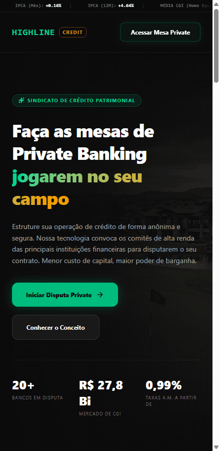 Highline Credit — Plataforma de crédito