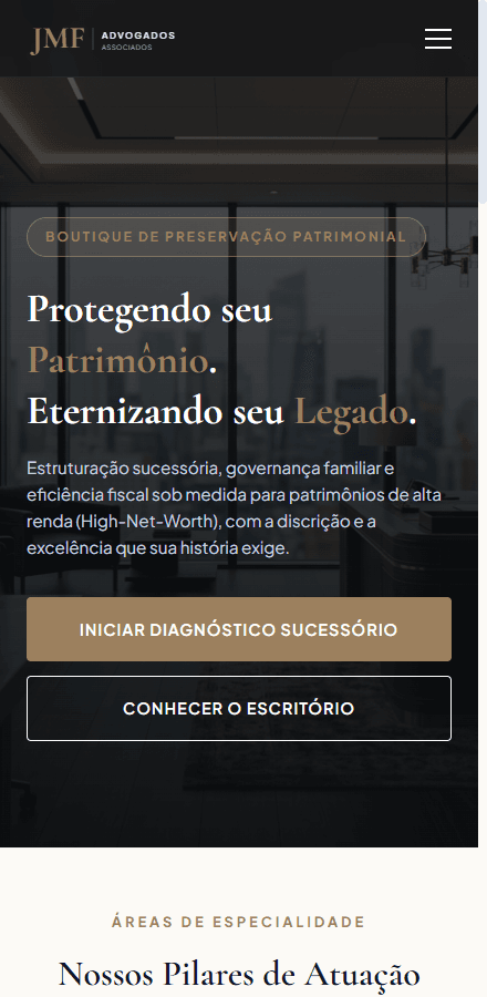 JMF Advogados — Site institucional